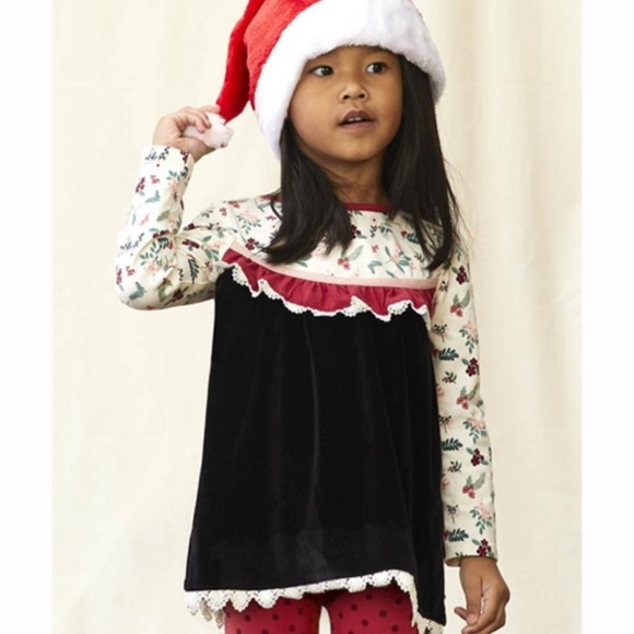 Matilda Jane Other - Matilda Jane Lucie Girls Holly Print Holiday Top